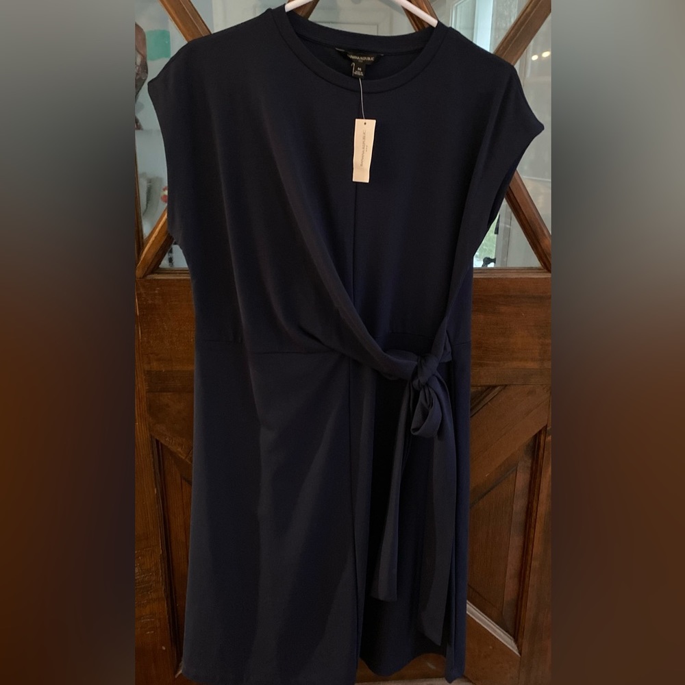 Banana Republic Navy cross-tie dress